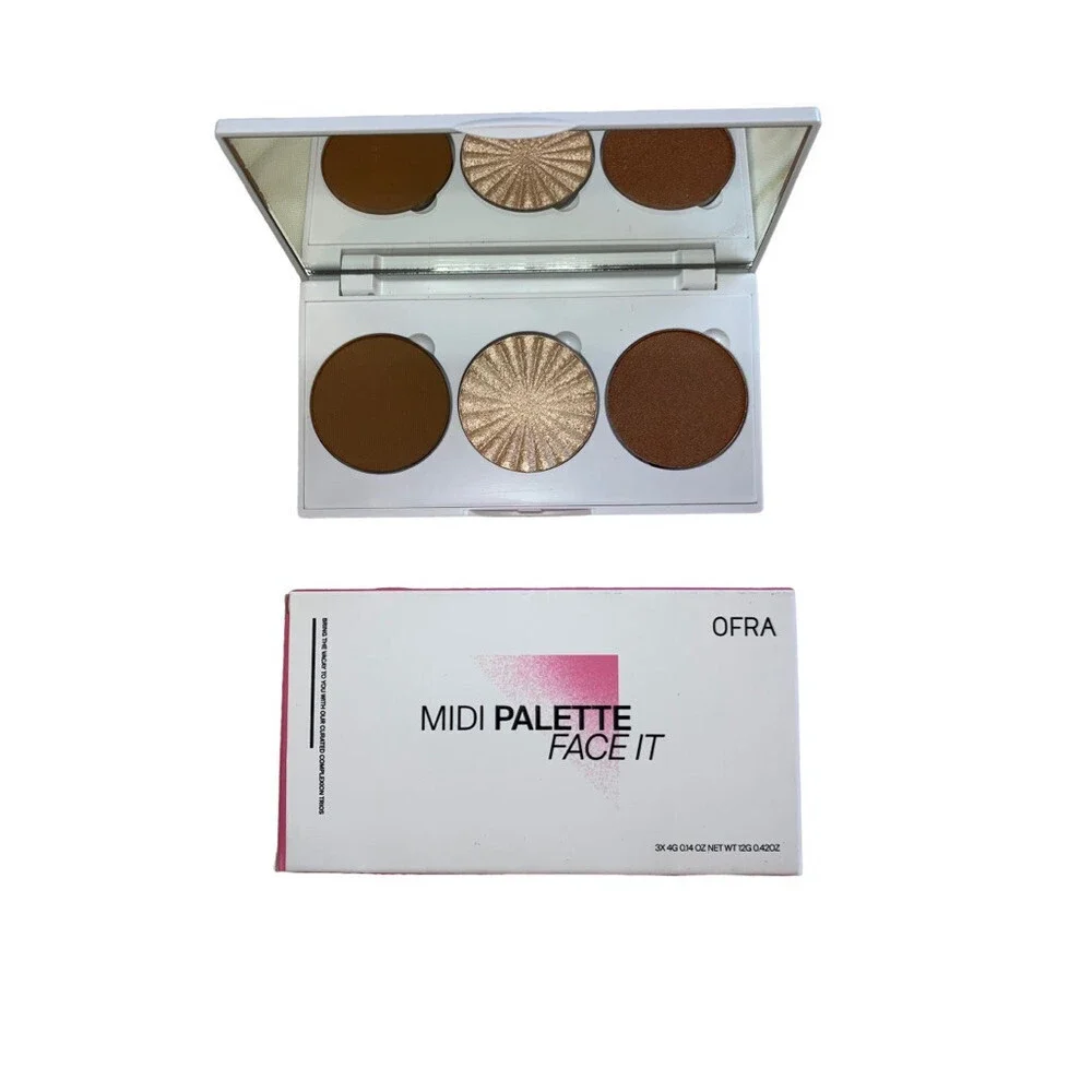 OFRA FACE IT Medium Midi Trio Makeup Palette Highlight, Bronze, Contour